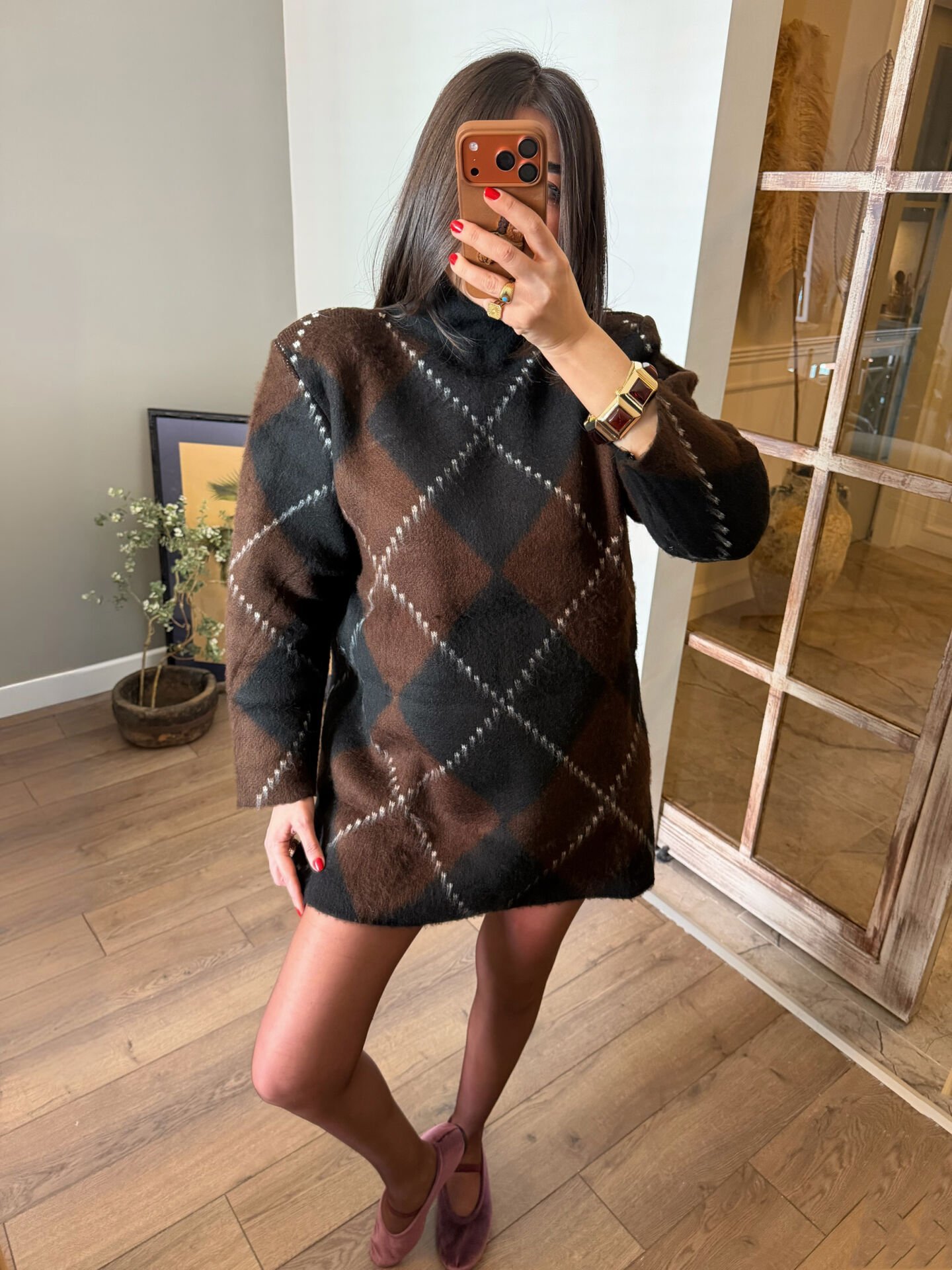 Vatkalı Triko Elbise