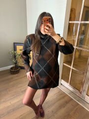 Vatkalı Triko Elbise