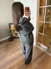 Kapüşonlu Triko Takım