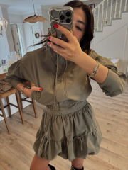 Paraşüt kumaş bomber army etekli takım