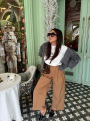 ZRA Camel Kanvas Pantolon