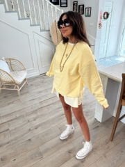 Limon sarı unisex sweat