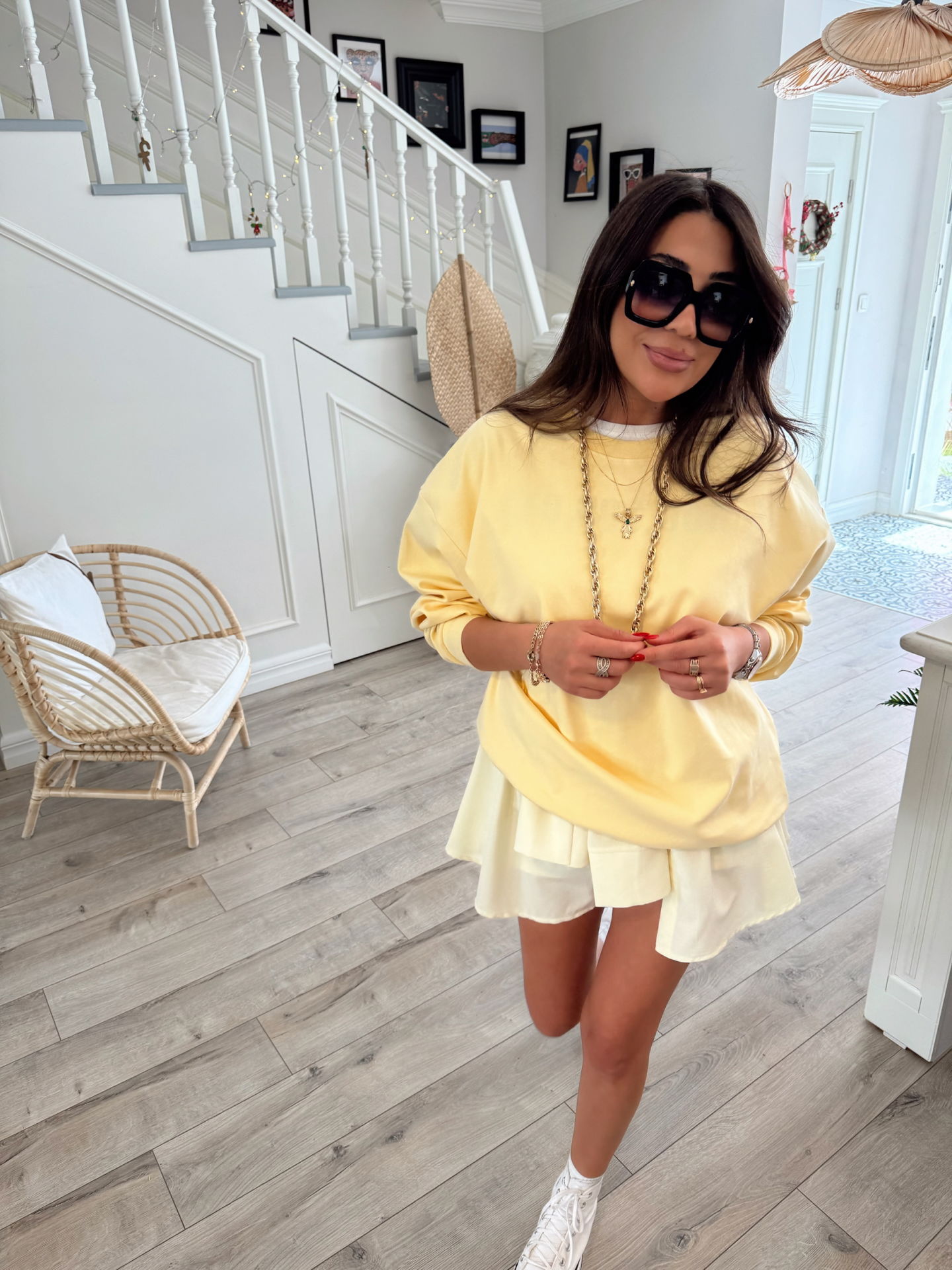 Limon sarı unisex sweat