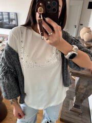 Özel Üretim Taşlı Bikini Tshirt