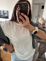 Özel Üretim Taşlı Bikini Tshirt