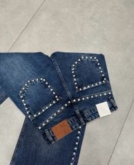Zımbalı wide leg jean