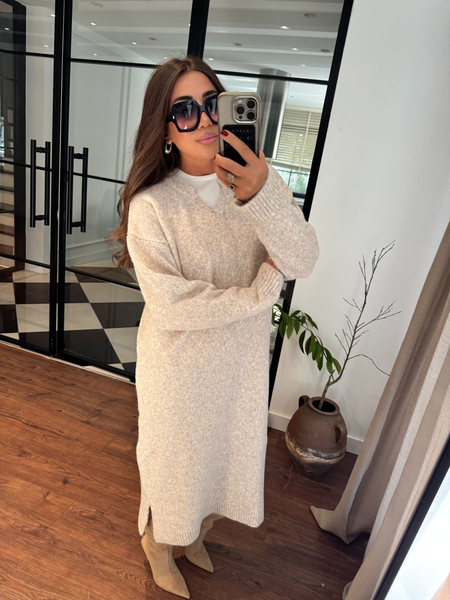 ZRA yünlü triko elbise