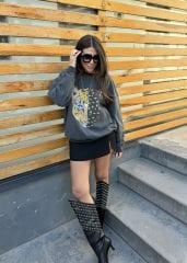 Yıkamalı sweatshirt