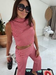 Zra Cherry Katlamalı Krep Takım
