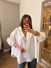 Oversize Poplin Gömlek