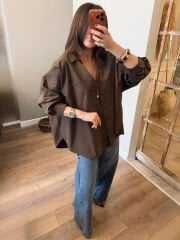 Oversize Poplin Gömlek