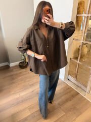 Oversize Poplin Gömlek