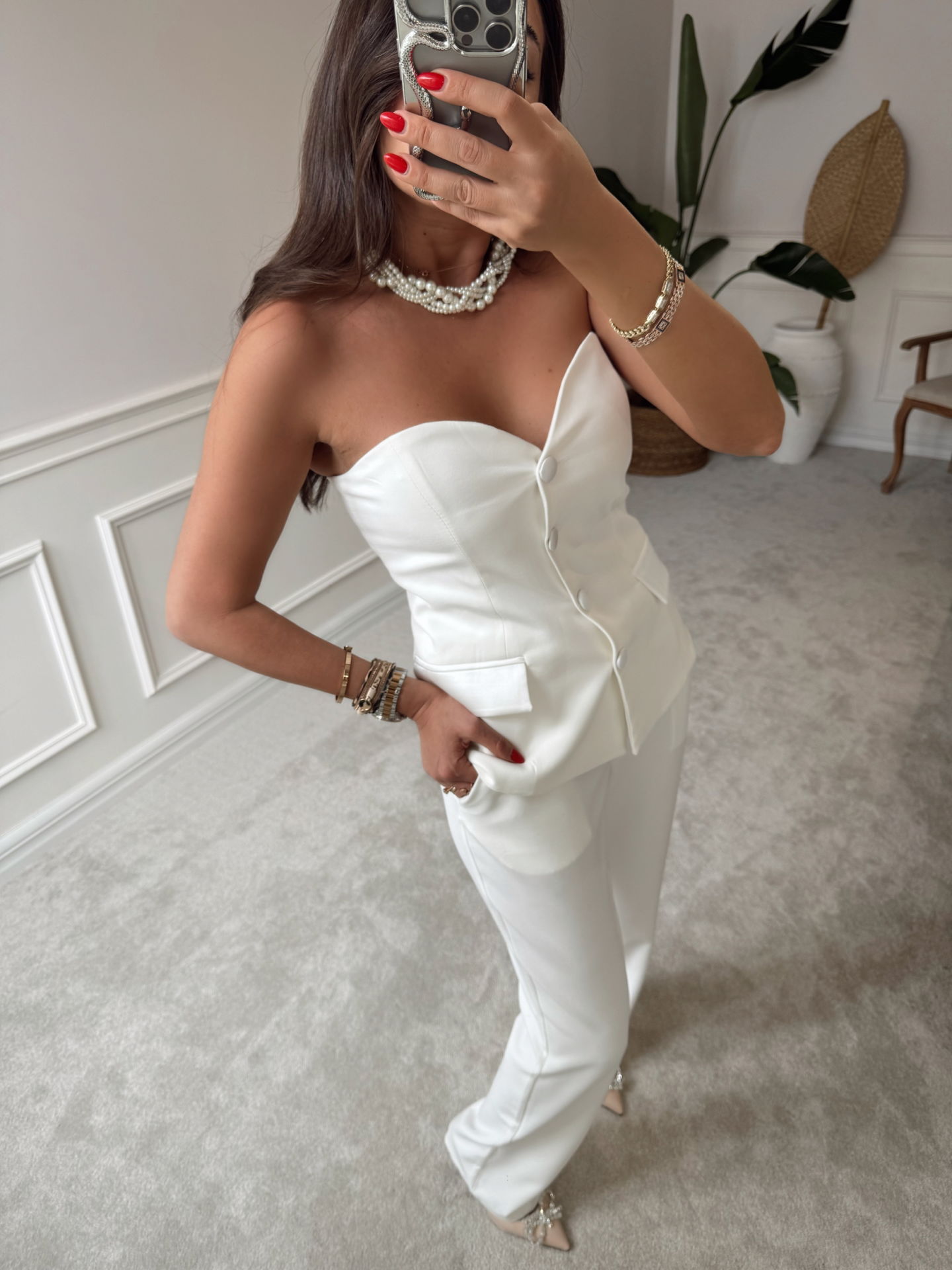 Bride saten biyeli takım