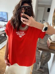 Sunlit Nar Çiçeği Basic Tshirt