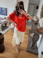 Sunlit Nar Çiçeği Basic Tshirt