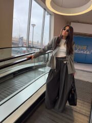 Çizgili Maskülen Palazzo Pantolon