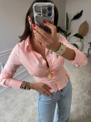 Soft Pinky Bele Oturan Gömlek