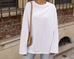 Uzun kollu pamuklu salaş basic