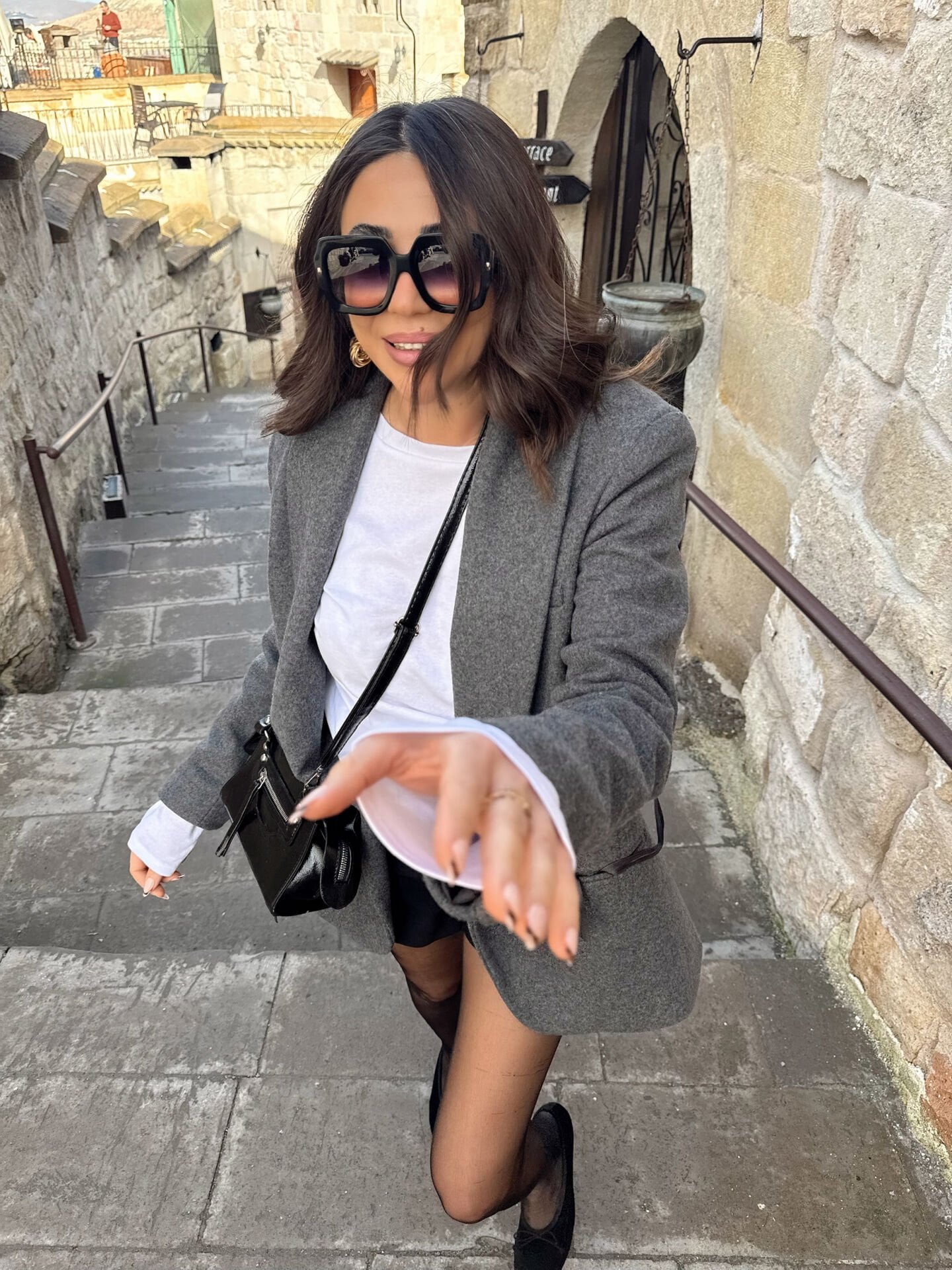 Uzun kollu pamuklu salaş basic