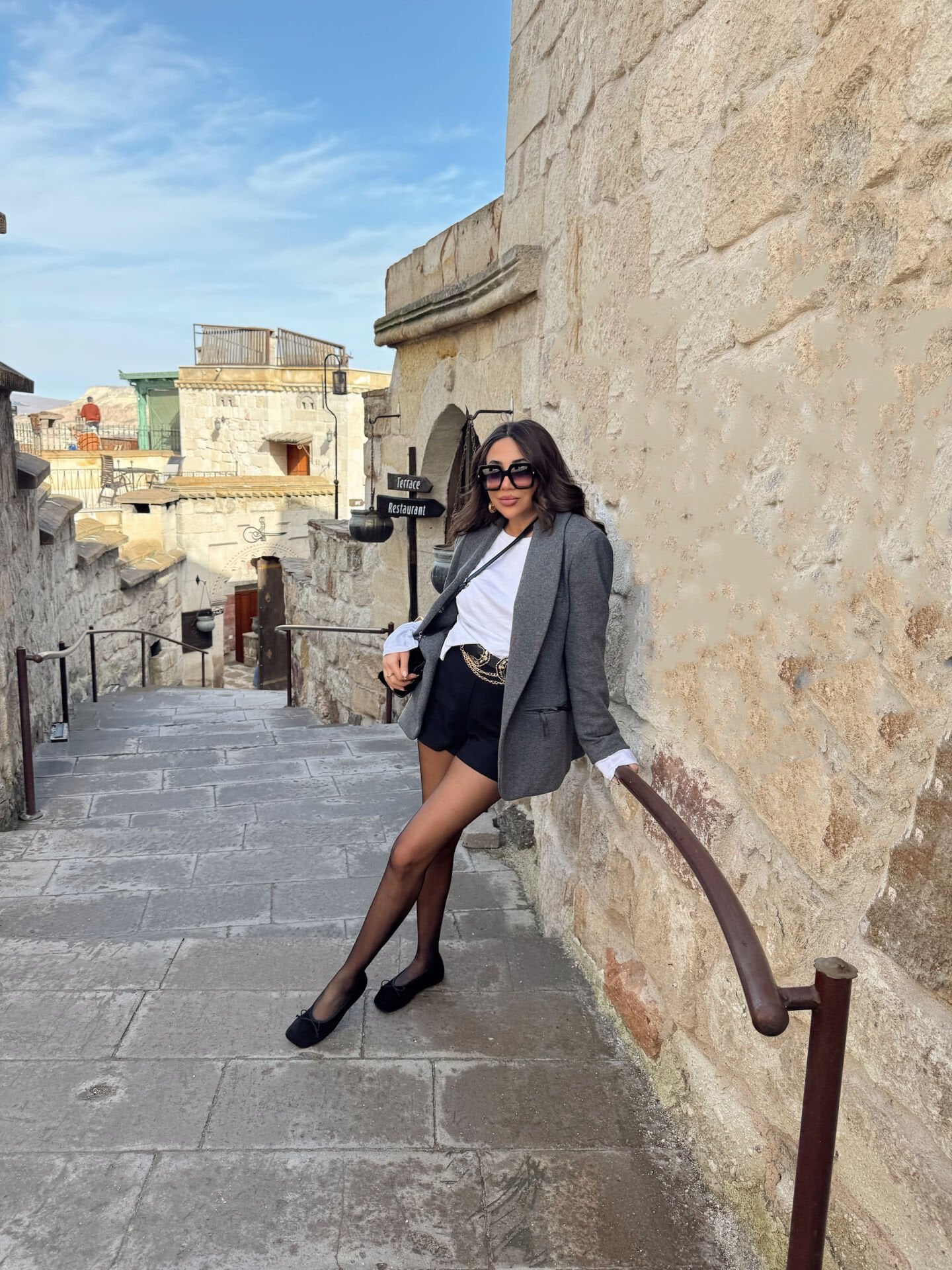 Uzun kollu pamuklu salaş basic