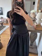 Şal detay poplin closh etek