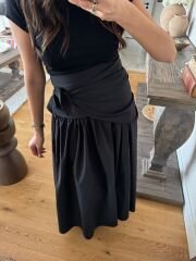 Şal detay poplin closh etek