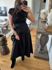 Şal detay poplin closh etek