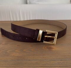 Acı kahve süet kemer