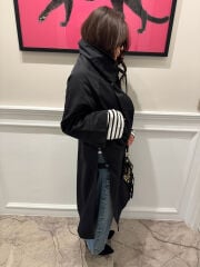 YAKA DETAY YIRTMAÇLI OVERSIZE TRENCHCOAT