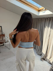Kaşkorse Sırt Dekolte Body