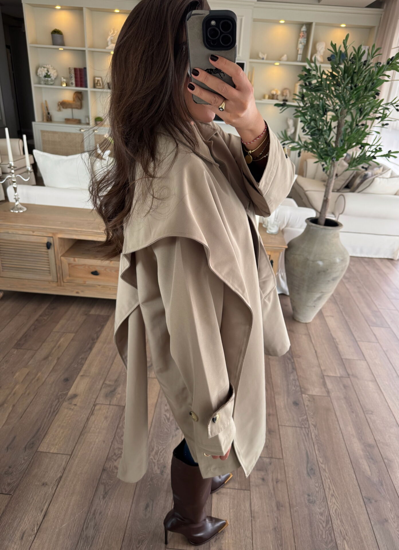 Şallı Massimo trench coat