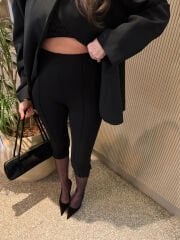 Toparlayıcı Kapri Tayt Pantolon