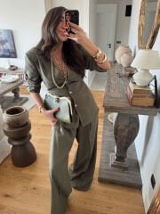 Vatkalı Belden Kuşaklı Modal Takım