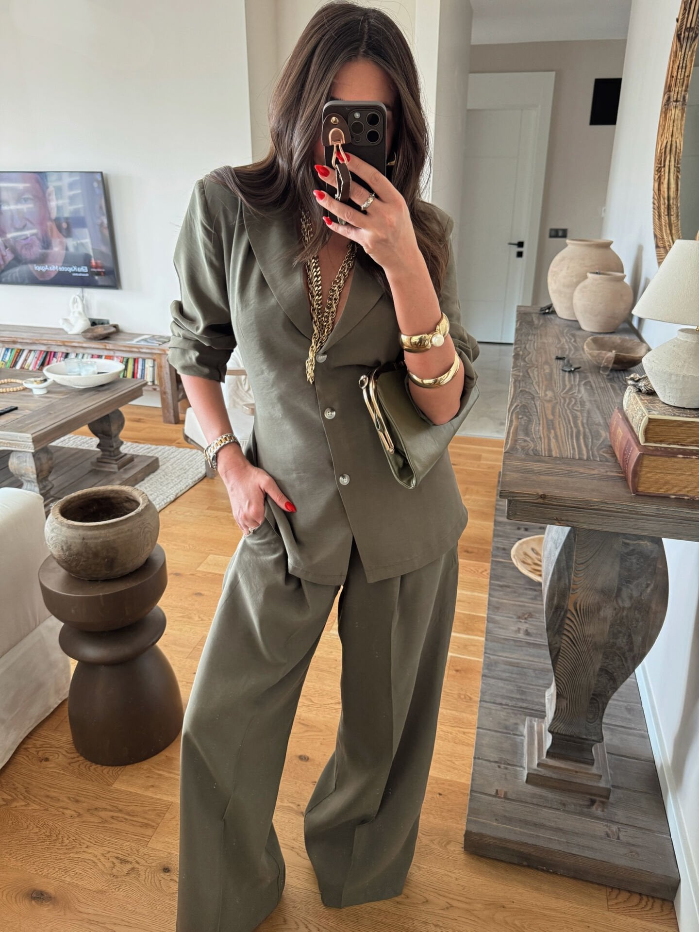 Vatkalı Belden Kuşaklı Modal Takım