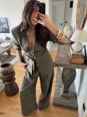 Vatkalı Belden Kuşaklı Modal Takım