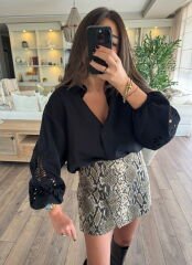 Fistolu balon kol gömlek