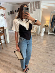 Komisol Detaylı Basic Tshirt