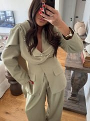 Yağ Yeşili Şallı Takım