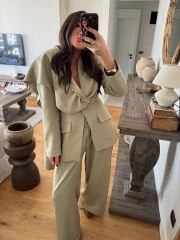 Yağ Yeşili Şallı Takım