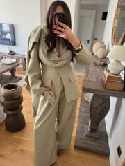 Yağ Yeşili Şallı Takım