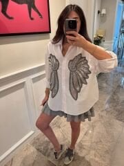 Angel İşlemeli Gömlek