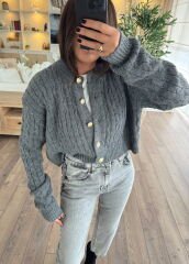 Gold düğmeli hırka