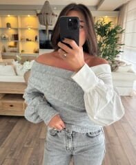 Gömlek geçişli kazak