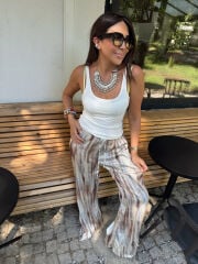 BATİK TİRİL SATEN PANTOLON