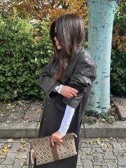 Brb muadil uzun mumlu trench coat