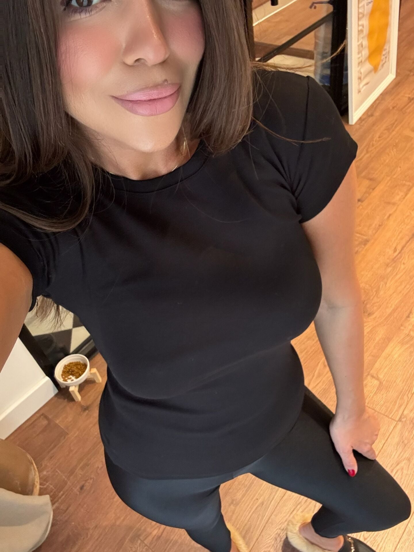 Pamuklu bisiklet yaka siyah basic