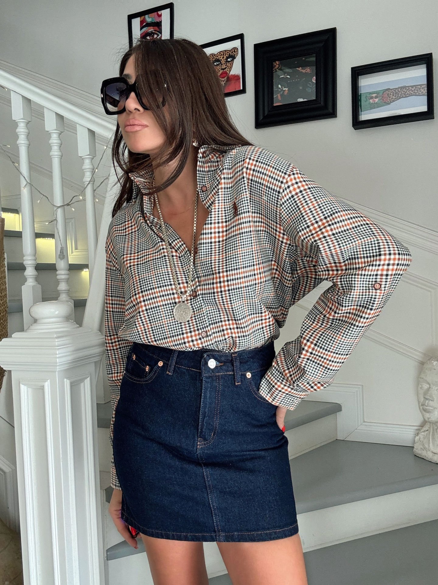 R.L.  Pötikareli pamuklu gömlek