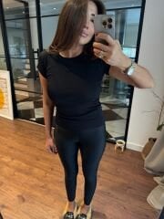 Dilvin parlak siyah tayt