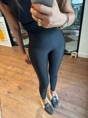 Dilvin parlak siyah tayt