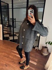Cashmere yumuşak dokulu ceket hırka